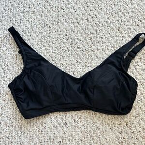 Prana Black Swim Bikini Top 36D Tie Back